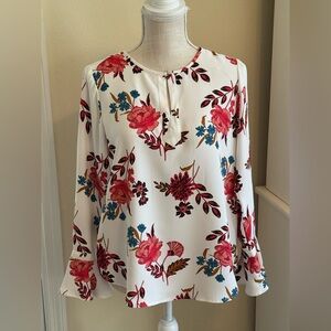 Loft Jacobean Floral Blouse